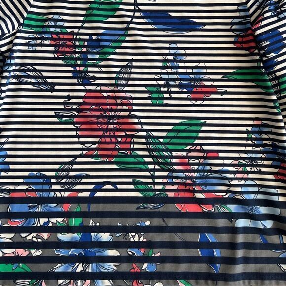 rafaella LP striped floral boat neck top - Picture 5 of 10